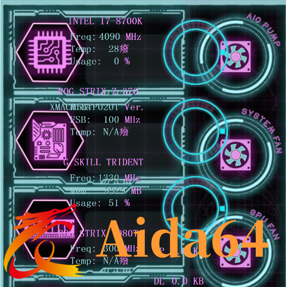 HUDPanel_1080X1920_Aida64_SensorPanel模板